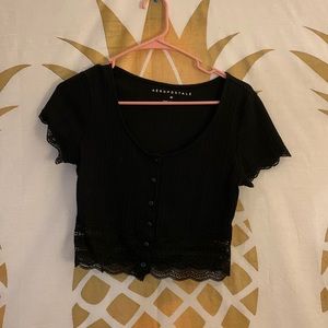 Black crop top